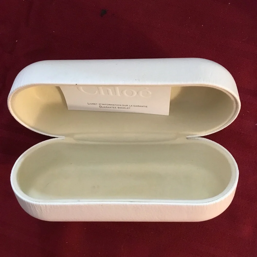 Chloé White Hard Shell Eyewear Case